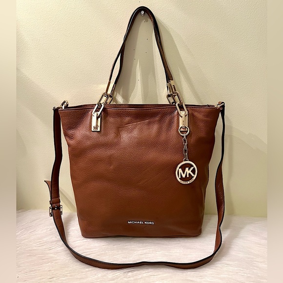 MICHAEL Michael Kors Bags Michael Kors Brooke Genuine Leather Medium Totecrossbody Bag